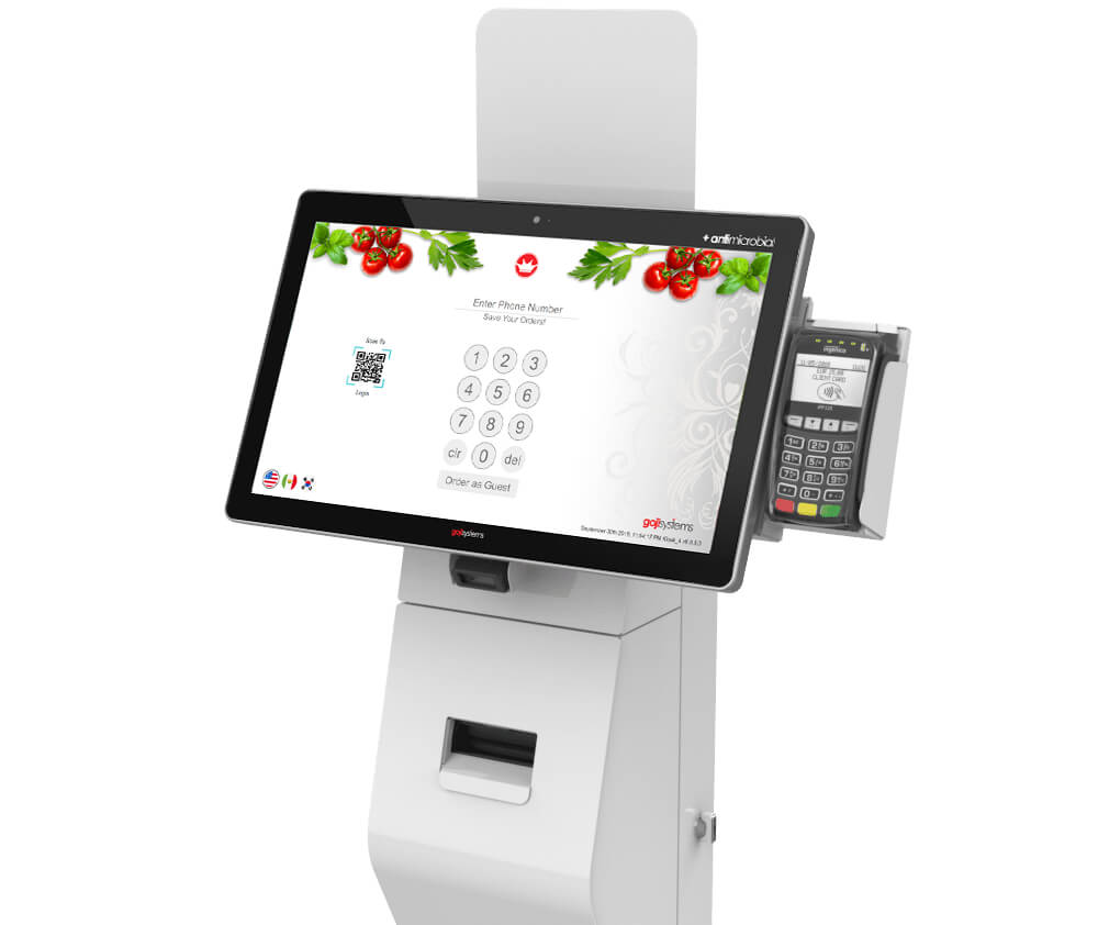 GojiGlass Antimicrobial Self Order Kiosk